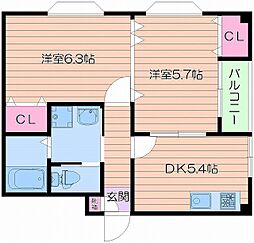 ラフォーレ千林II 2階