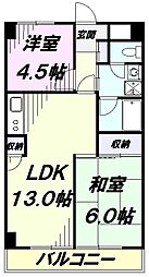 入間市駅前ビル 3DKの間取図画像