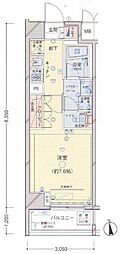 ヴェルト日暮里イースト 1Kの間取図画像