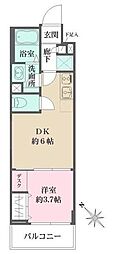WHARF西馬込 1DKの間取図画像