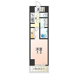 パークナードフィット天王寺南 1Kの間取図画像