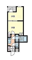 ビバリーホームズ荻窪II 2階2Kの間取り