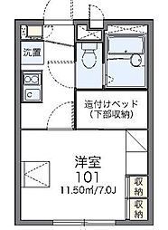 レオパレスcheztoi 1Kの間取図画像