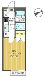 フェアステージ 2階1Kの間取り