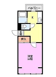 ヒルサイドテラス寺尾台 1Kの間取図画像