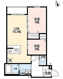 robot home 相模原 2LDKの間取図画像