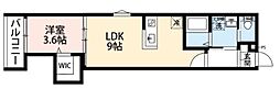 MIRAI STAGE 松戸新田 2階1LDKの間取り