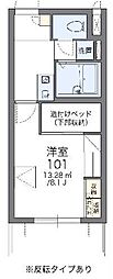レオパレスストレーザ椿森 1Kの間取図画像