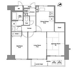 コンフォリア北葛西 5階3DKの間取り
