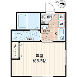 プライムコート 1Kの間取図画像