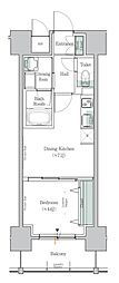 ワンルーフレジデンス台東根岸 1DKの間取図画像