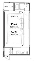Vague 1Kの間取図画像