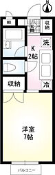 ビューライフ美しが丘 1Kの間取図画像
