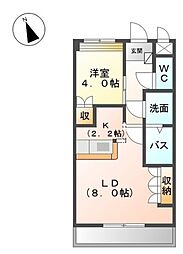 南海加太線 東松江駅 徒歩15分の賃貸アパート 1階1LDKの間取り