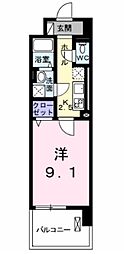 ボニート春日部 1Kの間取図画像
