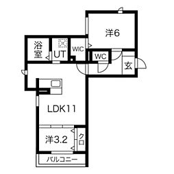 神戸市海岸線 中央市場前駅 徒歩12分の賃貸アパート 地下3階2LDKの間取り