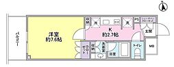 スタイリオ品川中延 1Kの間取図画像