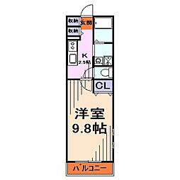 サニーハウスS・U 1Kの間取図画像