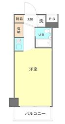 スカイコート武蔵関伊勢亀ビル 3階ワンルームの間取り