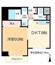 ＰＡＰＩＬＬＯＮ 2階1DKの間取り