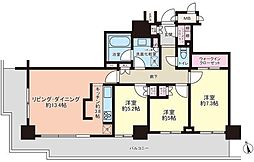 テラス東陽町ネクスタワー 3LDKの間取図画像
