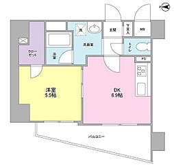 PREDEARSTYLEYOKOHAMASAWATARI 1DKの間取図画像