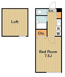 ラファエロ 1階1Kの間取り