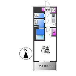 S-RESIDENCE高井田beleta 7階1Kの間取り