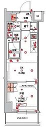 ハーモニーレジデンス山手サウス大塚 1DKの間取図画像