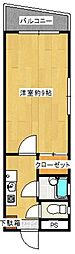 ラピス博多駅東 1Kの間取図画像