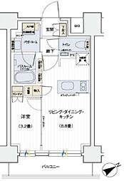 デュオステージ海老名II 1LDKの間取図画像