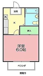オリエントコーポ 1Kの間取図画像