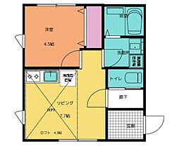 仮称 海神5丁目アパート 1LDKの間取図画像