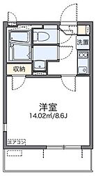 レオネクストフィオーレ 1Kの間取図画像