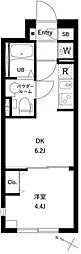コンポジット千駄木ヒルトップ 1DKの間取図画像
