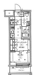 東急東横線 武蔵小杉駅 徒歩10分の賃貸マンション 1階1DKの間取り