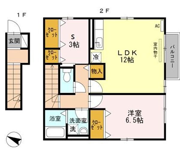 静岡県伊豆の国市南條(賃貸アパート1LDK・2階・58.66㎡)の写真 その2