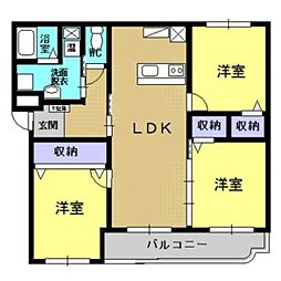 プレミアムニルス 3LDKの間取図画像
