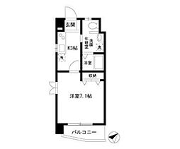 エターナルアドヴァンス 1Kの間取図画像
