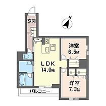 アンシャンテ 00103 ｜ 千葉県流山市西初石４丁目113-28（賃貸マンション2LDK・1階・67.17㎡） その2