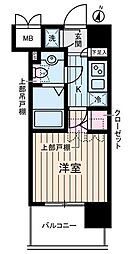 ヴェルステージ川崎 1Kの間取図画像