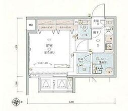 LIVCITY両国四番館 1Kの間取図画像