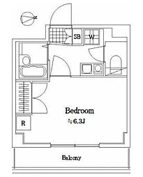 エスコート中野大和町 1Kの間取図画像