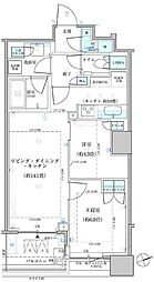パークタワー勝どきサウス 2LDKの間取図画像