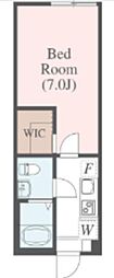 アザーレ・バモス柿生 1Kの間取図画像