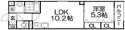 ワンライフ私市 1LDKの間取図画像