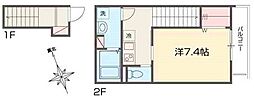 メルラス和泉多摩川 1Kの間取図画像