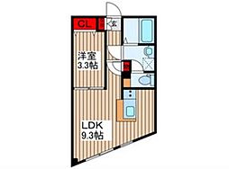 KAレジデンス上石神井 1LDKの間取図画像