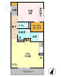 プレミアム 1LDKの間取図画像