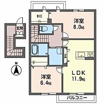 イースト・ガーデンＢ B203 ｜ 宮城県柴田郡柴田町大字船岡字七作44（賃貸アパート2LDK・2階・69.48㎡） その2